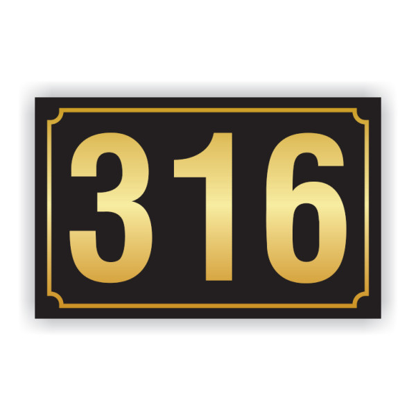 Πινακίδα αλουμινίου αριθμού οδών 15 x 10