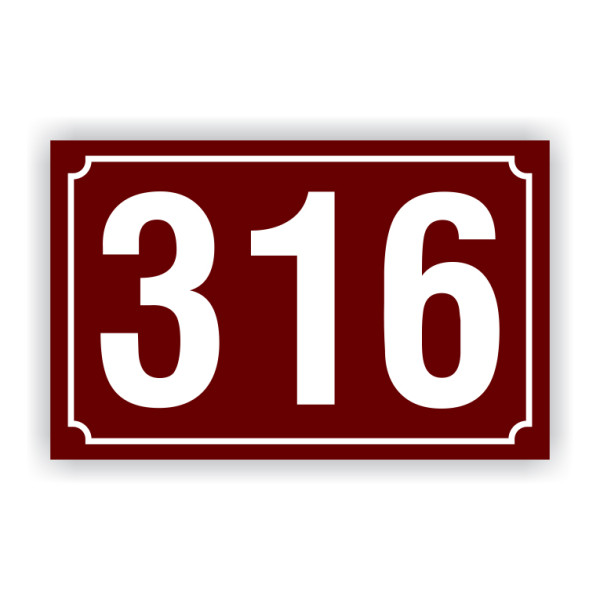 πινακίδα αλουμινίου αριθμού οδών 15x10