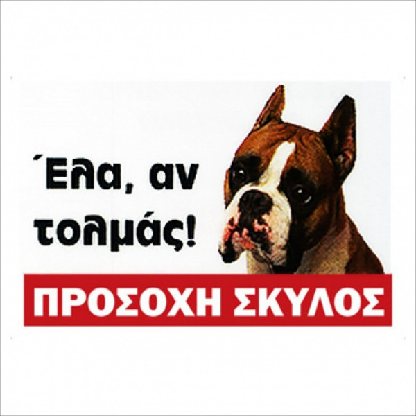 Αυτοκόλλητο προσοχή σκύλος