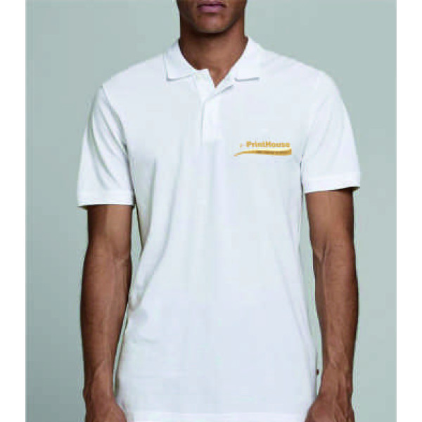 Μπλούζα τύπου Polo Λευκή με στάμπα